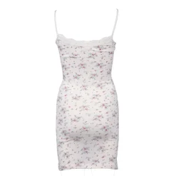 Robe nuisette en coton bretelles délicates avec fleurs Femme BILL TORNADE