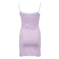 Robe nuisette mauve à pois ajustée Femme BILL TORNADE
