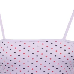 Robe nuisette mauve à pois ajustée Femme BILL TORNADE