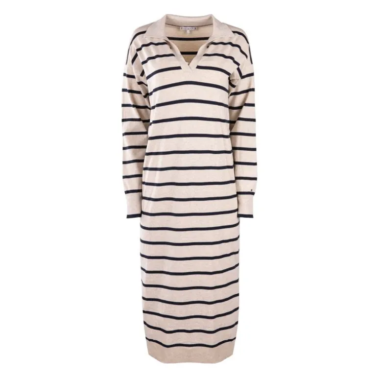 Robe polo longue à rayures Femme TOMMY HILFIGER