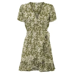 Robe portefeuille à volants imprimé tropical Femme ONLY