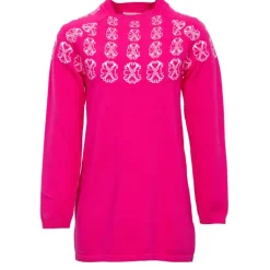 Robe pull maille fine manches longues imprimé logo Fille CXL BY CHRISTIAN LACROIX