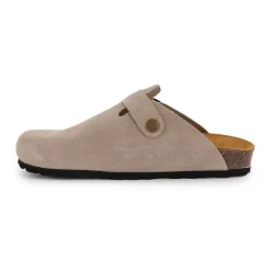 Sabots en cuir lisse daim à boucle Femme I AM