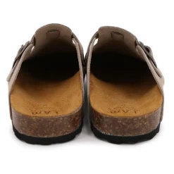 Sabots en cuir lisse daim à boucle Femme I AM