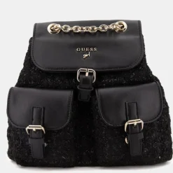 Sac à dos 18x12x25cm tweed et similicuir fille Enfant GUESS