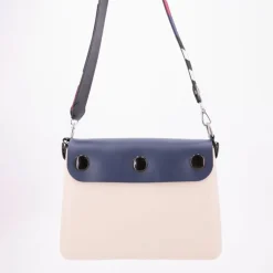 Sac à main bandoulière amovible rabat fermoir tourniquet 24x20x6cm Femme O BAG