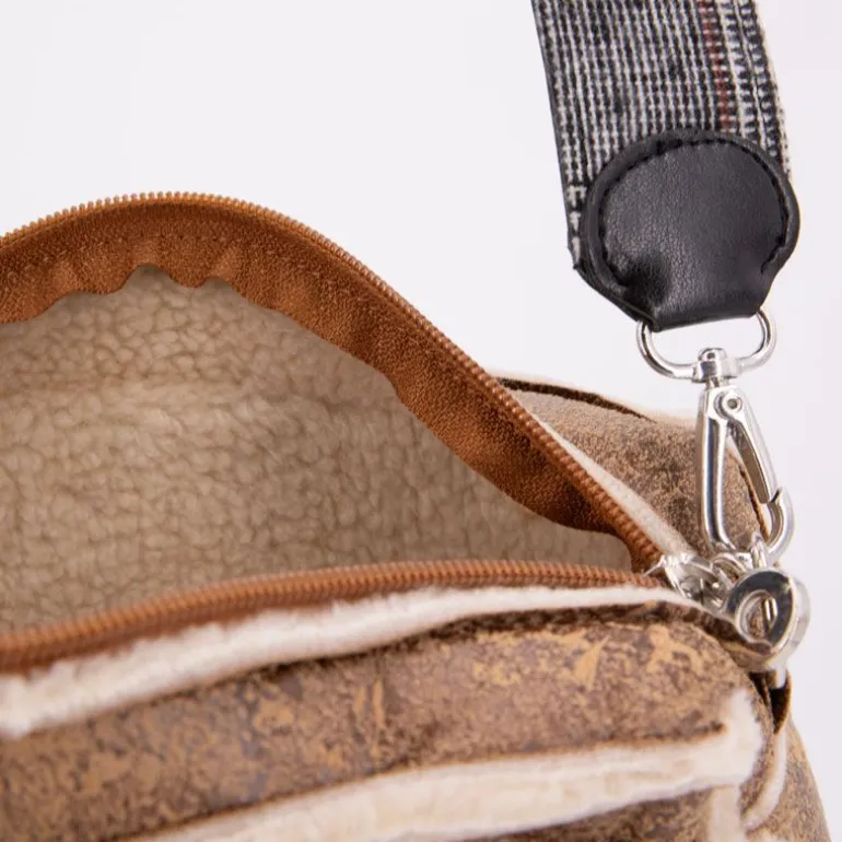 Sac à main bandoulière amovible fausse fourrure Femme O BAG