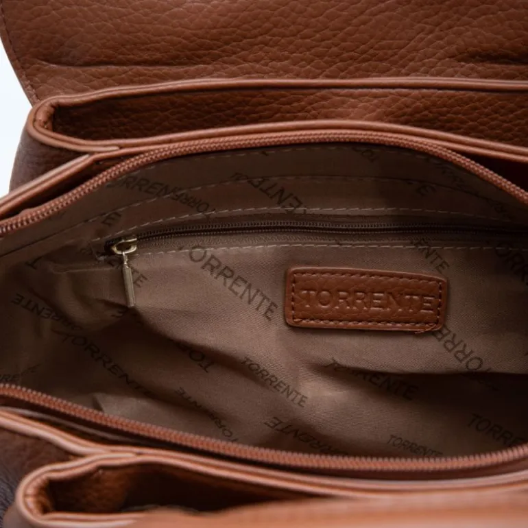 Sac à main type docteur à rabat 32x14x22,5cm Femme TORRENTE