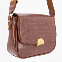 Sac bandouliere Romy motif croco à clip doré 22x18x8cm Femme GEORGES RECH