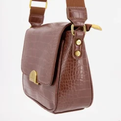 Sac bandouliere Romy motif croco à clip doré 22x18x8cm Femme GEORGES RECH