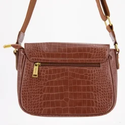 Sac bandouliere Romy motif croco à clip doré 22x18x8cm Femme GEORGES RECH