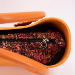 Sac cabas épaule pochette tweed zip 38x30x10cm Femme O BAG