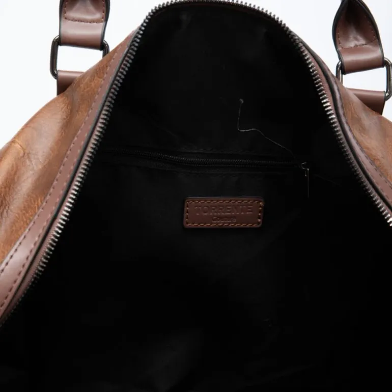 Sac de voyage similicuir avec anse amovible 50x26x28cm Homme TORRENTE