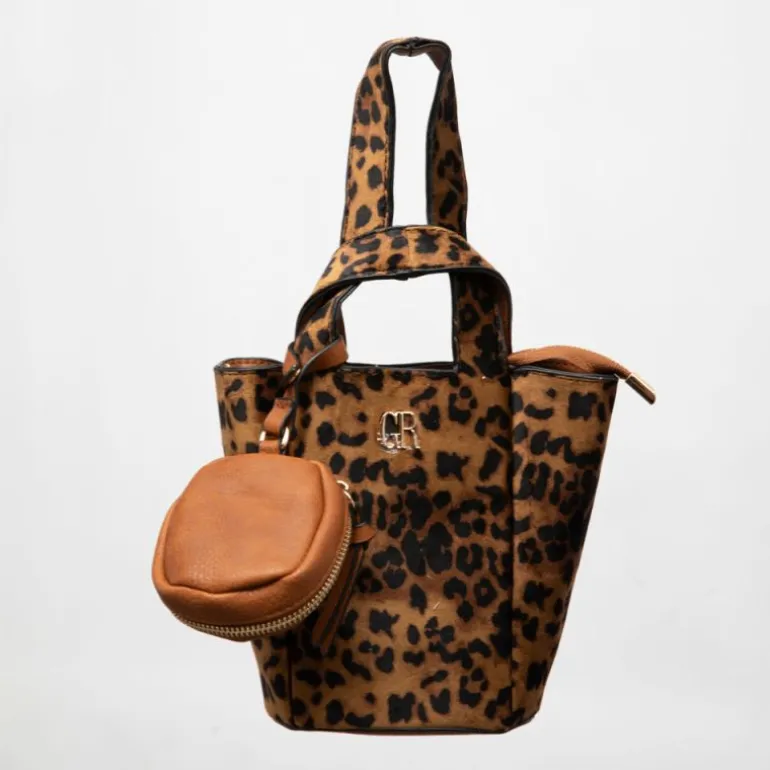 Sac imprimé léopard taissir 20x10x18cm avec trousse amovible Femme GEORGES RECH