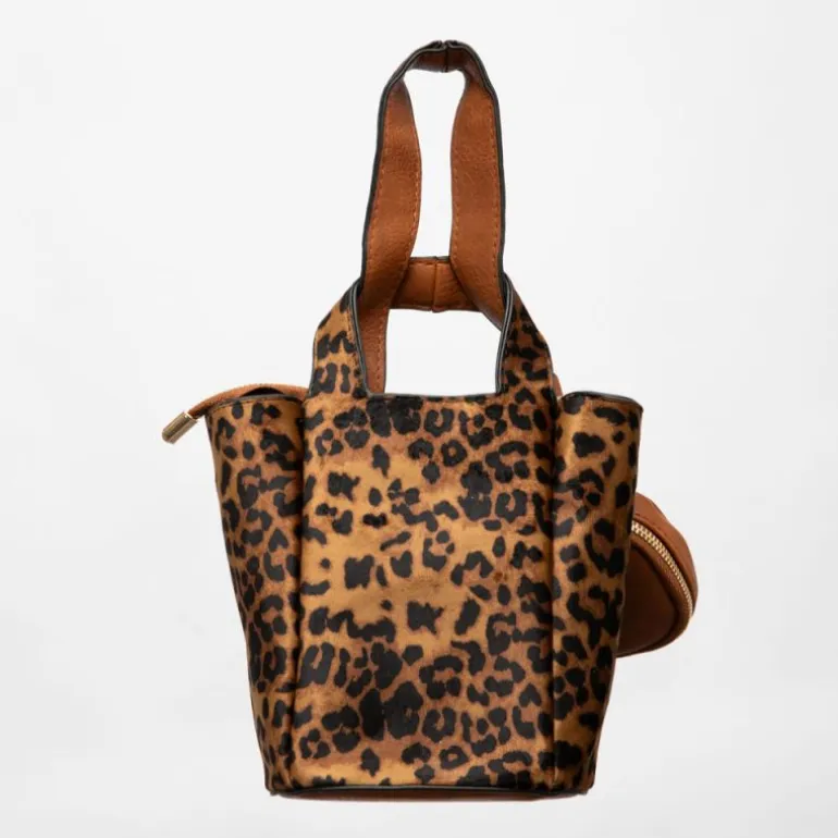 Sac imprimé léopard taissir 20x10x18cm avec trousse amovible Femme GEORGES RECH