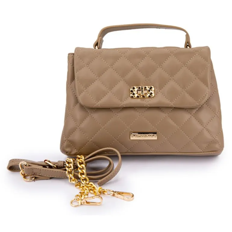 Sac matelassé petit format avec poigné fermeture doré Femme TORRENTE