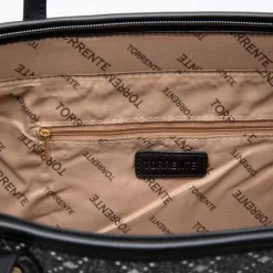 Sac noir double grand modele 50x30x16cm Femme TORRENTE