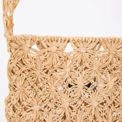 Sac paille 17x23cm lybie à franges bandoulière Femme ANTIK BATIK