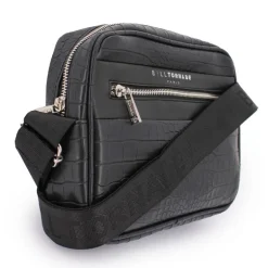 Sacoche bandoulière effet croco noire Mixte BILL TORNADE