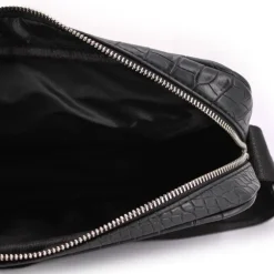 Sacoche bandoulière effet croco noire Mixte BILL TORNADE