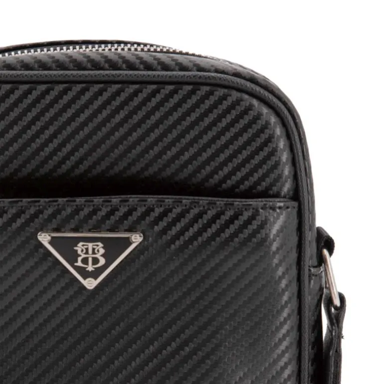 Sacoche carbone avec coutures 20x24x5cm Homme BILL TORNADE