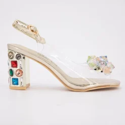 Sandale a talon missy01 dore 35/41 Femme LAURA VITA