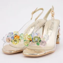 Sandale a talon missy01 dore 35/41 Femme LAURA VITA