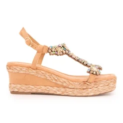 Sandale compensee beige mareio11 t36/41 Femme LAURA VITA