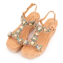 Sandale compensee beige mareio11 t36/41 Femme LAURA VITA