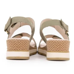 Sandale compensee nubuck olive 36/41 Femme CAPRICE