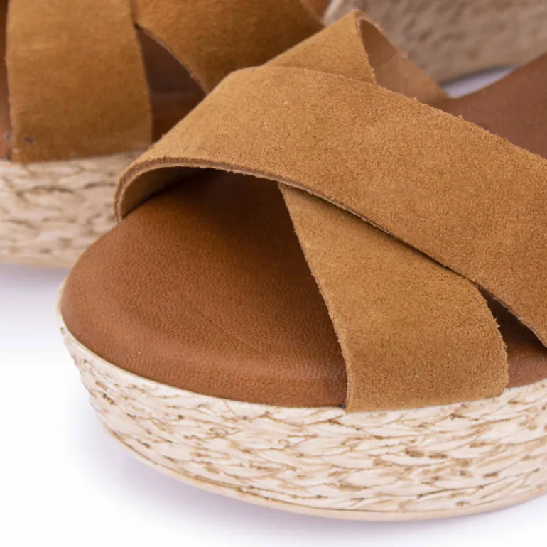 Sandale compensee serraje muscade 66493 t36/40 Femme BIOSTOCK