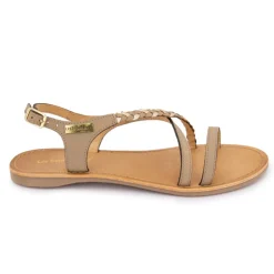 Sandale Hanano taupe-or Femme LES TROPEZIENNES PAR M.BELARBI
