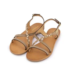 Sandale Hanano taupe-or Femme LES TROPEZIENNES PAR M.BELARBI