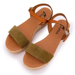 Sandales à plateforme bride kaki sev military Femme BIOSTOCK