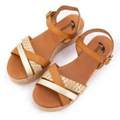 Sandales à plateforme multi avellana Femme BIOSTOCK
