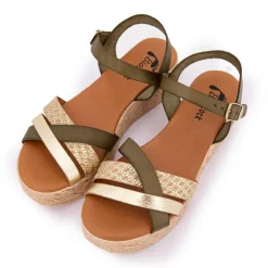 Sandales à plateforme multi avellana Femme BIOSTOCK