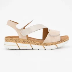 Sandales à scratch bi color semelle stylisée Femme ROMIKA