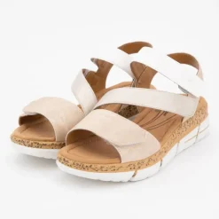 Sandales à scratch bi color semelle stylisée Femme ROMIKA