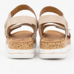 Sandales à scratch bi color semelle stylisée Femme ROMIKA