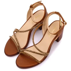 Sandales à talon carré et brides à strass Lilastar Femme LES TROPEZIENNES PAR M.BELARBI