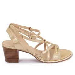 Sandales à talons 6cm Lirao or irisé Femme LES TROPEZIENNES PAR M.BELARBI