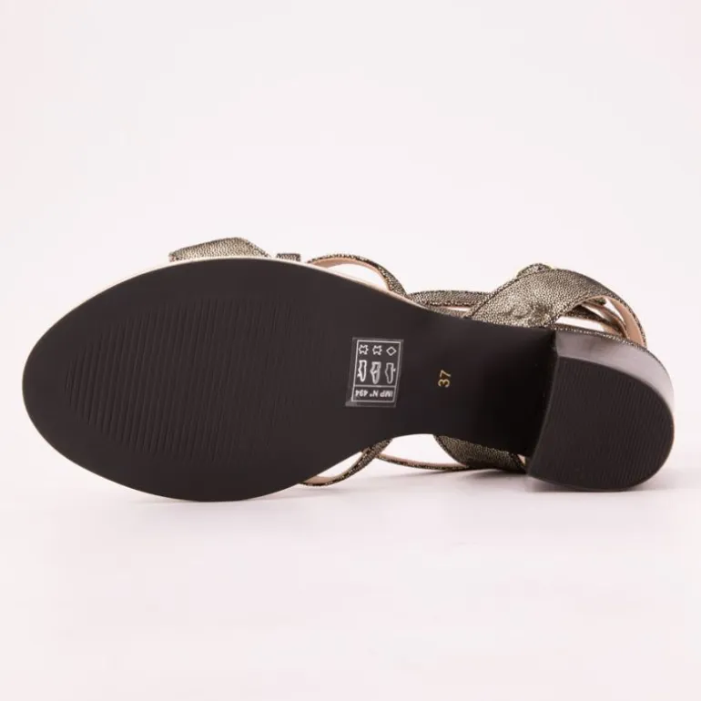 Sandales à talons 6cm Lirao or irisé Femme LES TROPEZIENNES PAR M.BELARBI