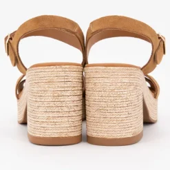 Sandales à talons cuir avec boucle dorée Femme CARLA TORTOSA