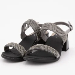 Sandales à talons noires élysees à strass Femme SCHOLL