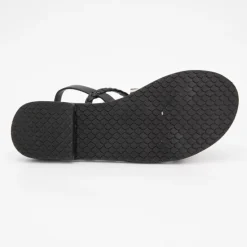 Sandales black tressées Ormia à motif zèbre Femme DEELUXE 74