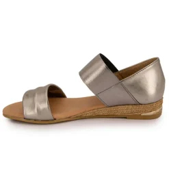 Sandales brillantes effet chromé compensées Femme PINAZ