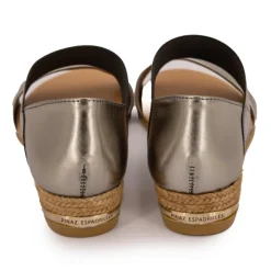 Sandales brillantes effet chromé compensées Femme PINAZ