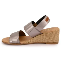 Sandales compensées brillantes semelle corde Femme PINAZ