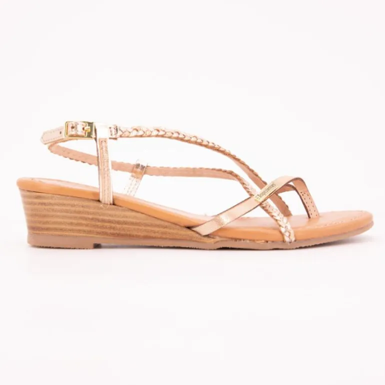 Sandales compensées cuir Homatres irisé avec tresses Femme LES TROPEZIENNES PAR M.BELARBI