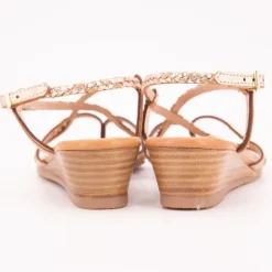 Sandales compensées cuir Homatres irisé avec tresses Femme LES TROPEZIENNES PAR M.BELARBI